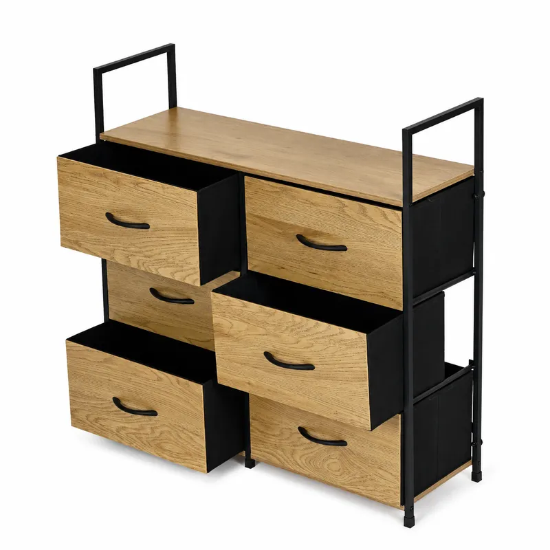 Szafka Szufladami Materiałowymi Regał 80 cm Organizer Loft