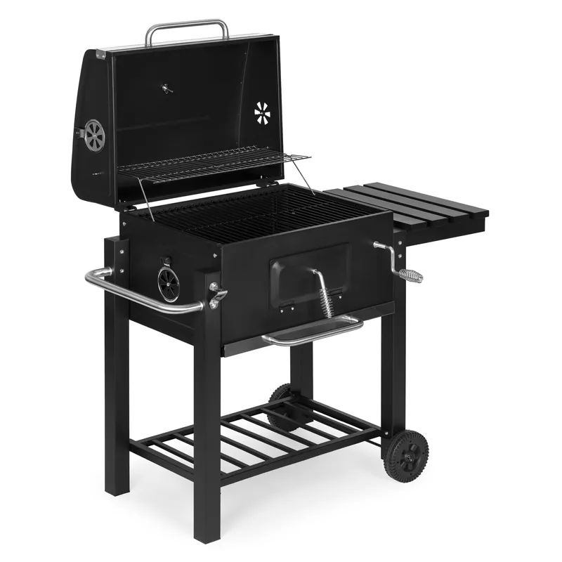 Grill Ogrodowy Węglowy Z Pokrywą Okrągły Kirst 53 x 34 cm
