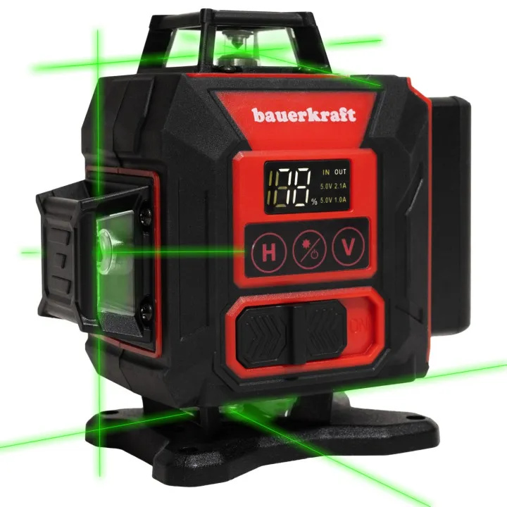 Poziomica Laserowa Płaszczyznowa Laser Krzyżowy - Zielony