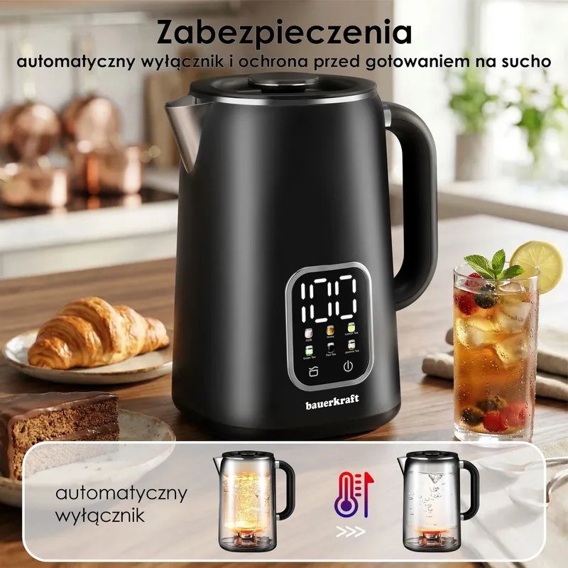 Czajnik Elektryczny Bezprzewodowy 1,7l Smart Regulacją