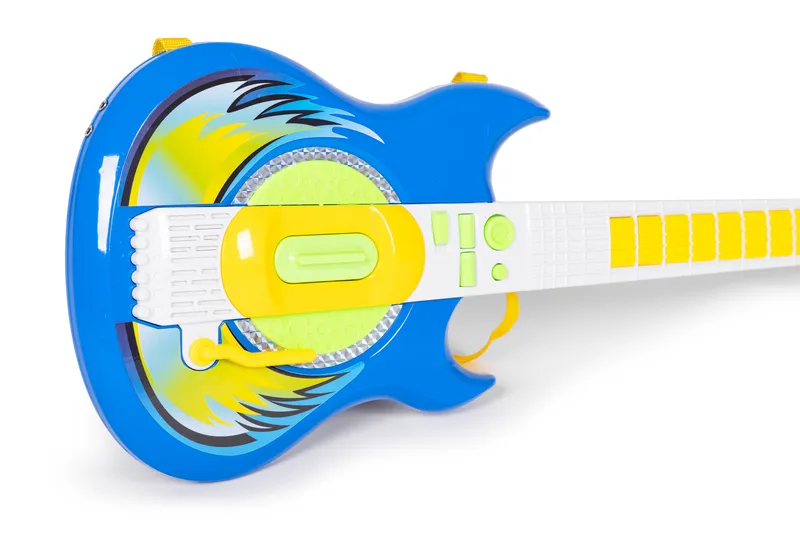 Zestaw Gitara Elektryczna Mikrofon Statyw Dla Dzieci