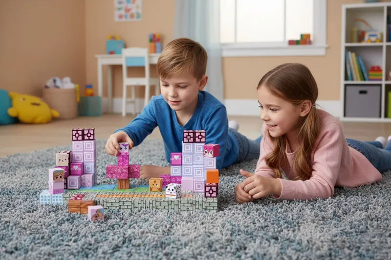 Klocki Edukacyjne Magnetyczne Konstrukcyjne Dla Dzieci 140
