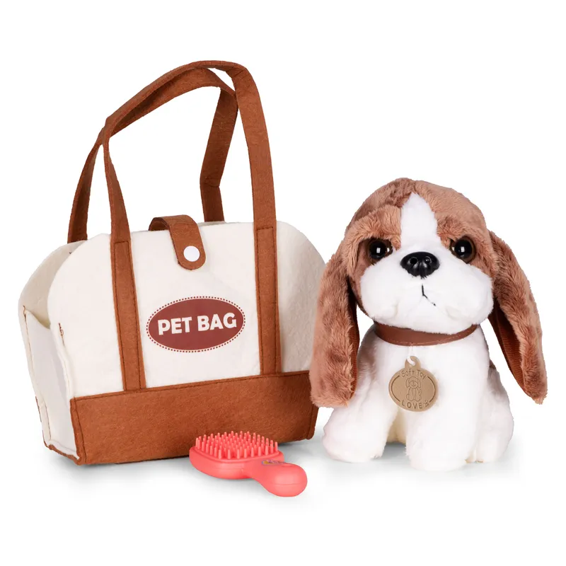 Pluszowy Piesek Torebce Beagle Maskotka Dla Dziecka Szczotka