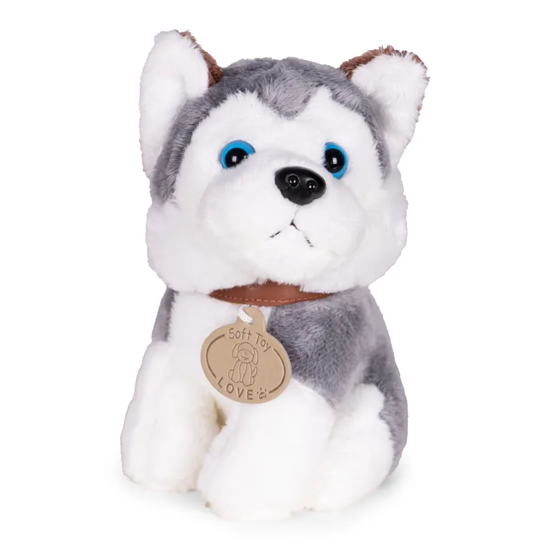 Pluszowy Piesek Torebce Husky Maskotka Dla Dziecka Szczotka