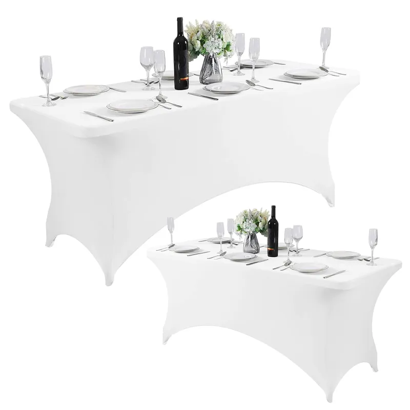 Pokrowiec Na Stół Cateringowy 240 x 76 x 74 cm Torven - Biały