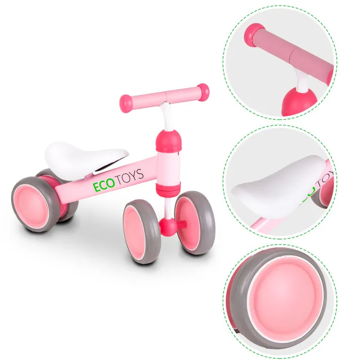 Rowerek Biegowy Treningowy Mini Rower Dla Dzieci - Różowy