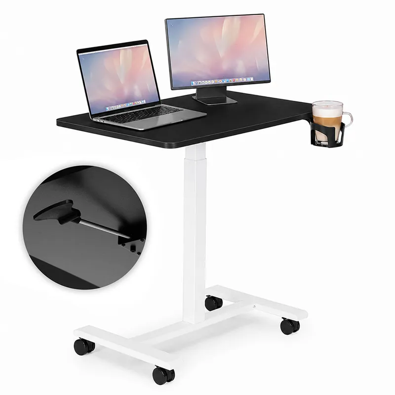 Biurko Pod Laptopa Regulowane 70 x 48 cm - Czarne