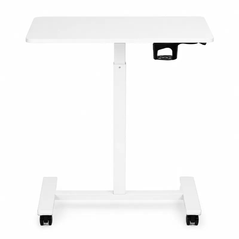 Biurko Regulowane Z Kółkami 70 x 48 cm 71.5-112 cm - Białe