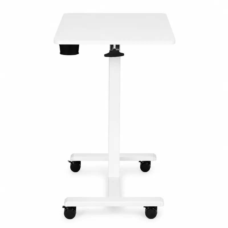 Biurko Regulowane Z Kółkami 70 x 48 cm 71.5-112 cm - Białe
