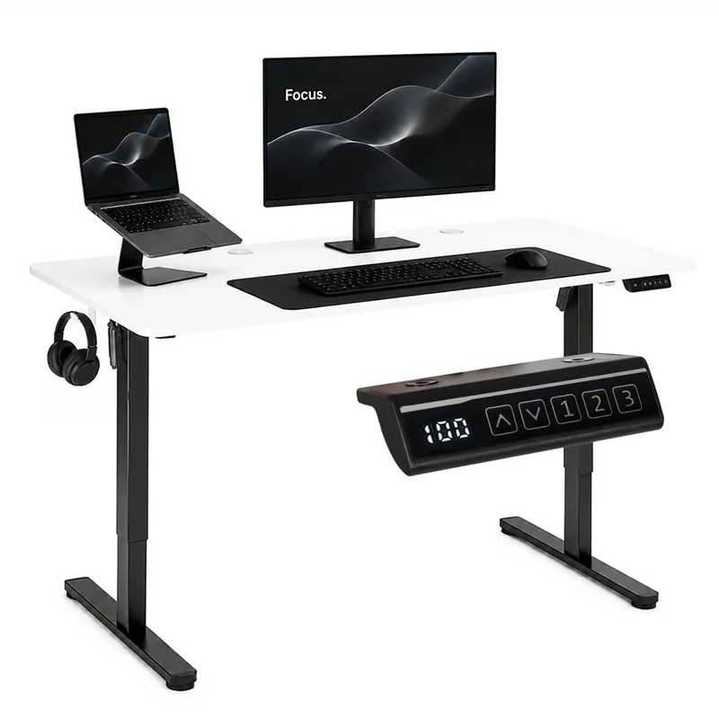Biurko Do Pracy Elektryczne 140x60 cm Podnoszone Regulacja