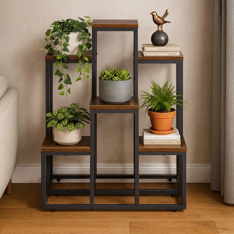 Kwietnik Stojący Stojak Na Kwiaty Ozdoby Półek Loft