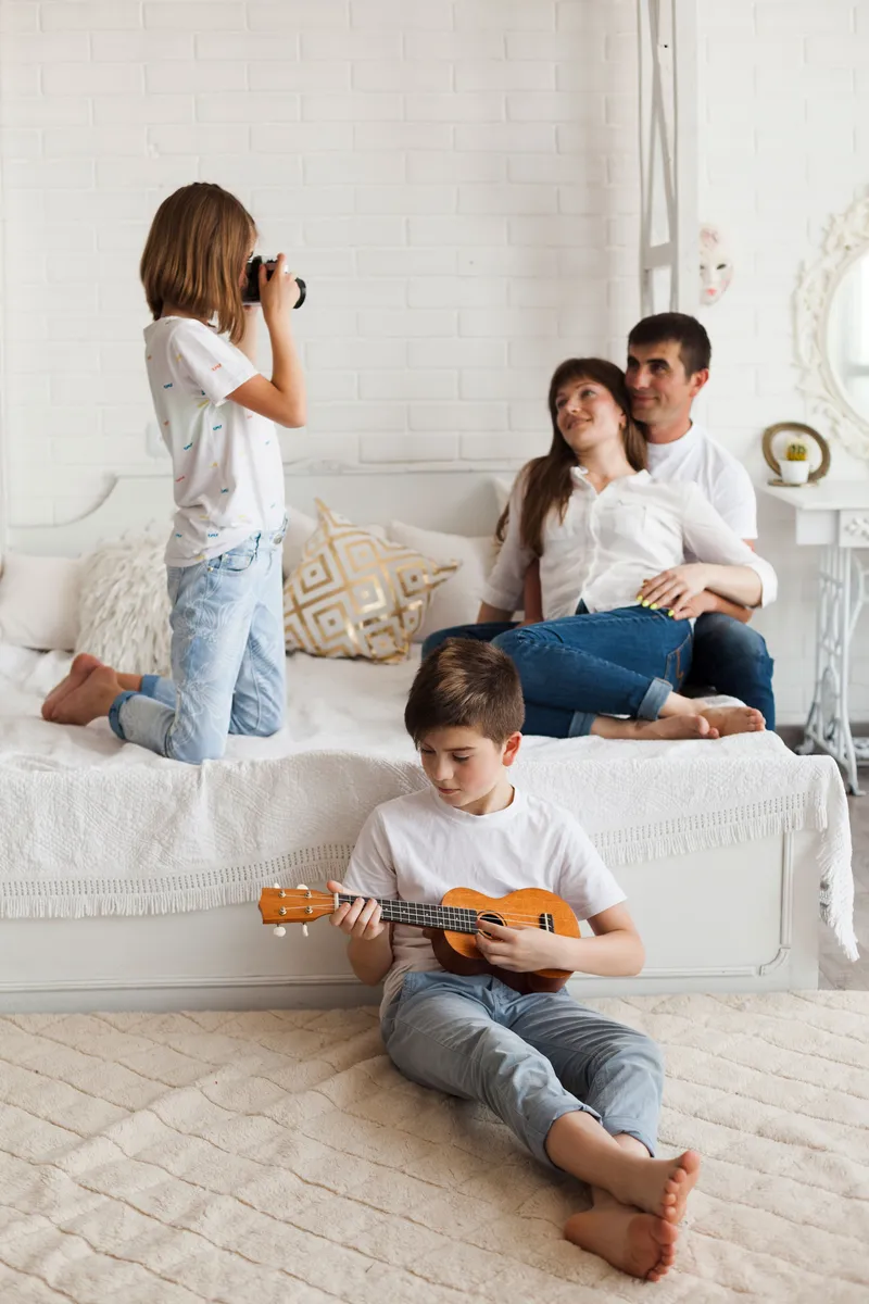 Zabawka Ukulele Dla Dzieci Drewniana 4 Struny Nylonowe