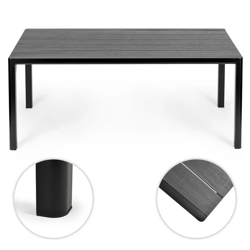 Duży Stół Ogrodowy 8-OSOBOWY 180x90 cm Na Taras Ogród PLANK