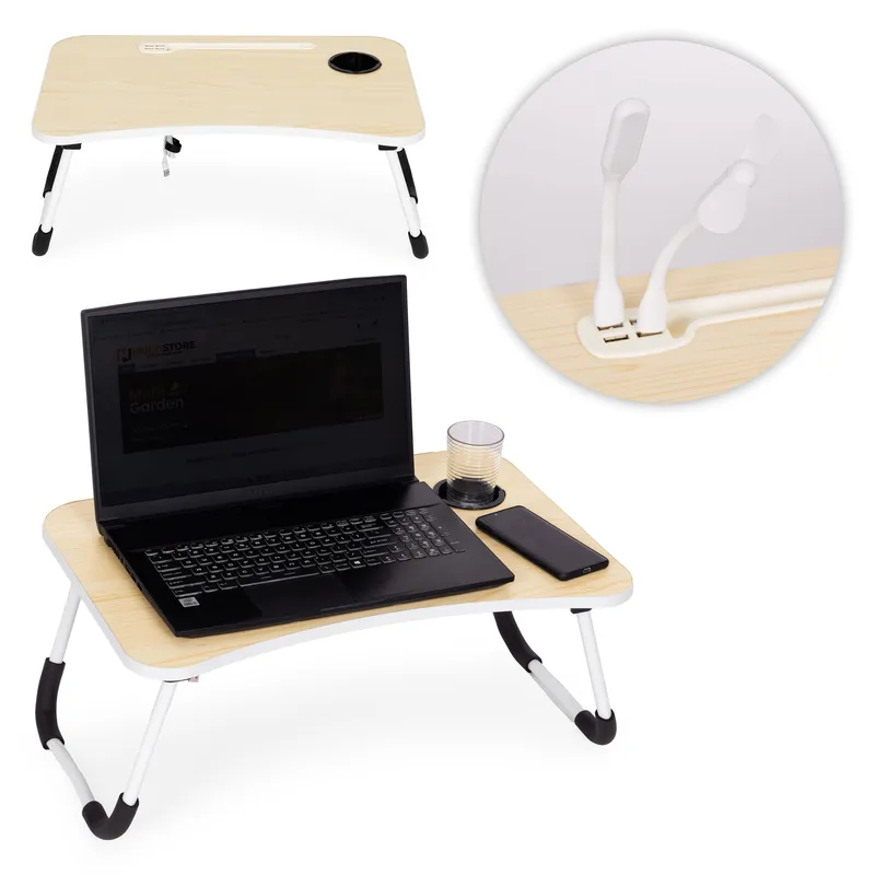 Biurko Do Pracy Podstawka Pod Laptopa Składana Taca 60x40