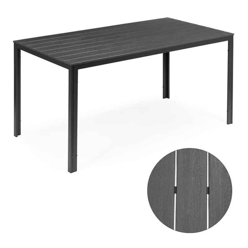 Stół Ogrodowy 6-OSOBOWY 156x78 cm Polywood Meble Na Taras PLANK