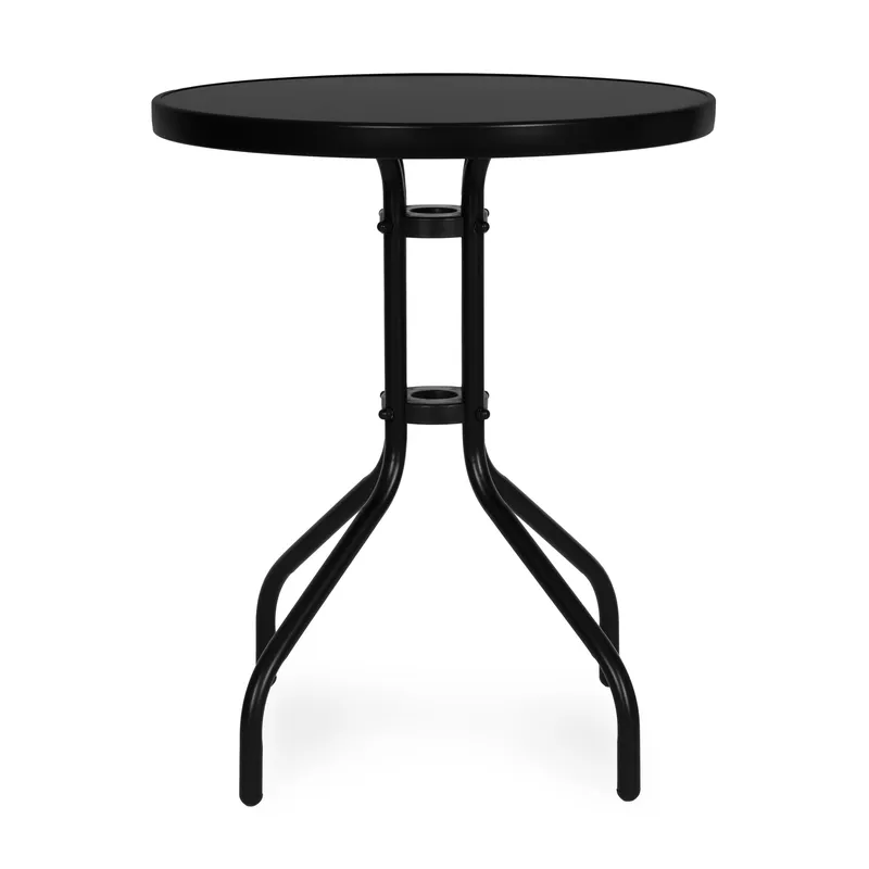 Stolik Ogrodowy Okrągły 60 cm Szkło Hartowane Stół PLANK