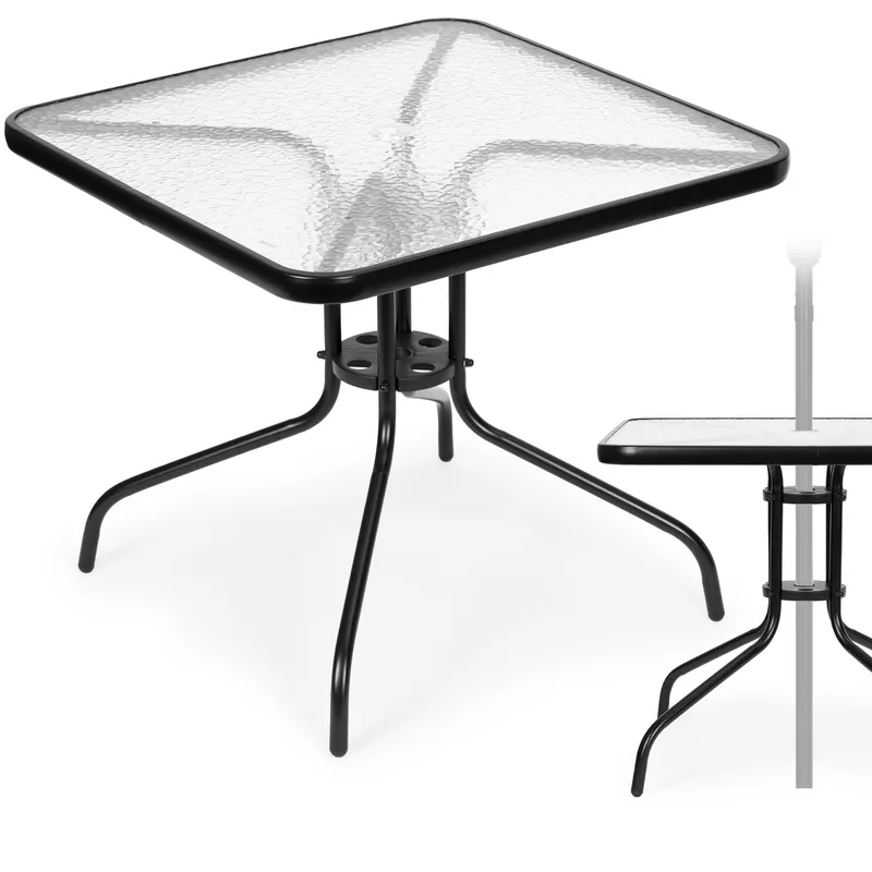 Stolik Ogrodowy Kwadratowy Metalowy 80 x 80 cm BREKKE