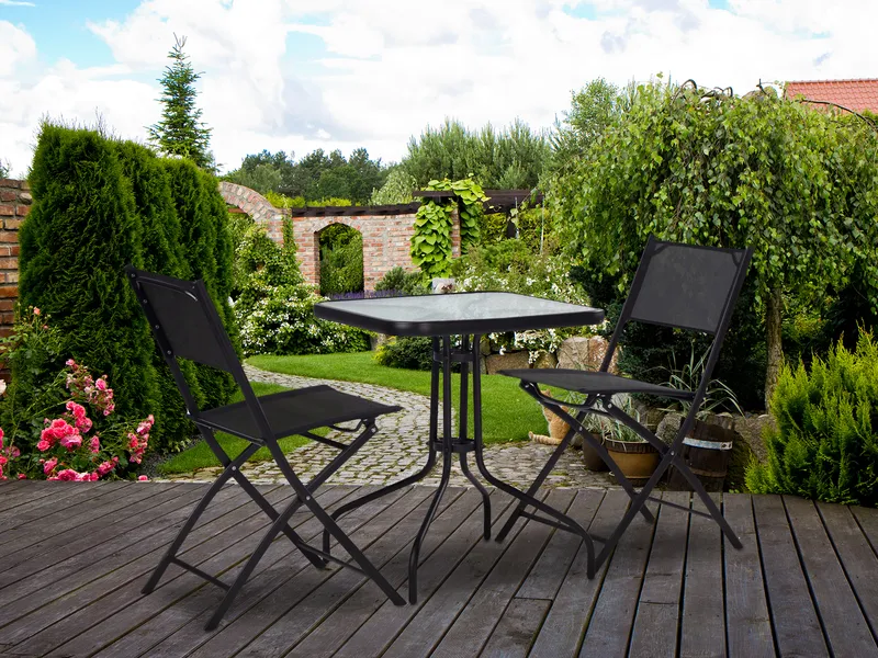 Stolik Ogrodowy Kwadratowy Metalowy 80 x 80 cm BREKKE