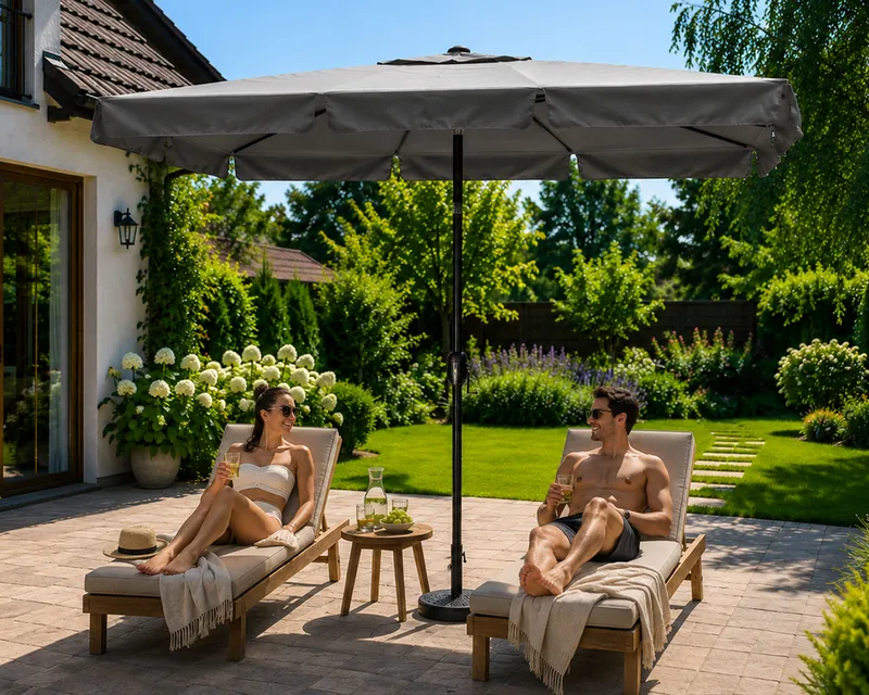 Parasol Ogrodowy 200x130 cm Kirst - Szary