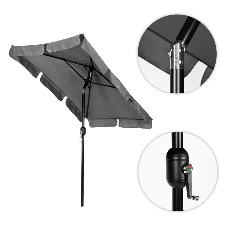 Parasol Ogrodowy 200x130 cm Kirst - Szary