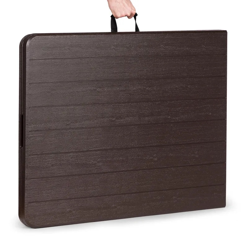 Stół Ogrodowy Składany Cateringowy GRENE 180 x 74 cm - Brązowy
