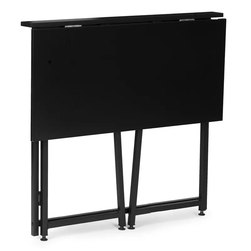 Biurko Składane Metalowe 80 x 45 cm - Czarne