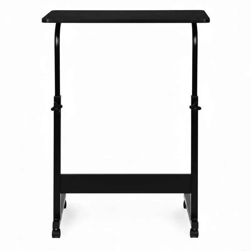 Biurko Składane Pod Laptopa Metalowe 60 x 40 cm - Czarne