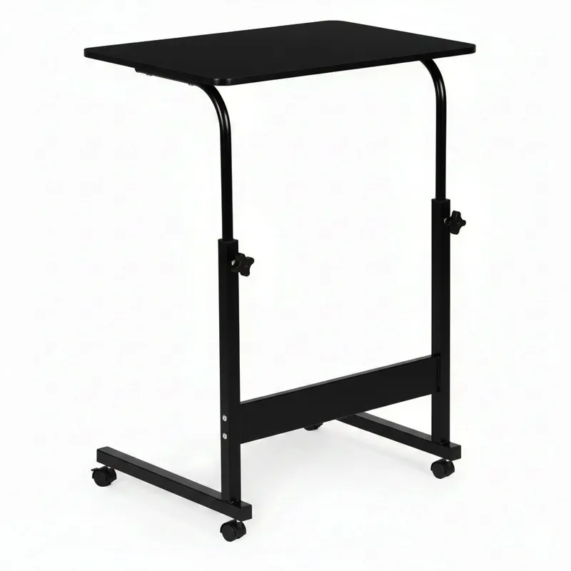 Biurko Składane Pod Laptopa Metalowe 60 x 40 cm - Czarne
