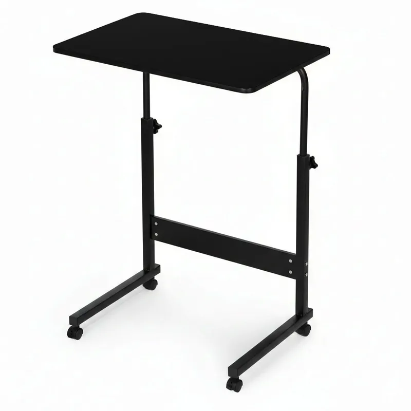 Biurko Składane Pod Laptopa Metalowe 60 x 40 cm - Czarne