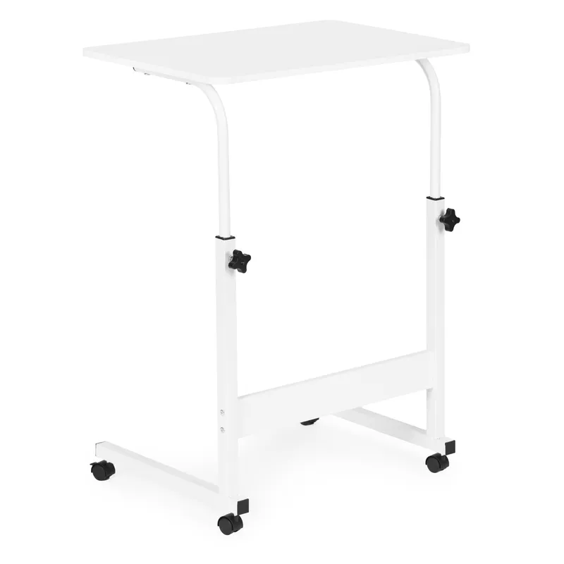Stolik Kawowy Boczny Biały Pod Laptop 60 x 40 cm