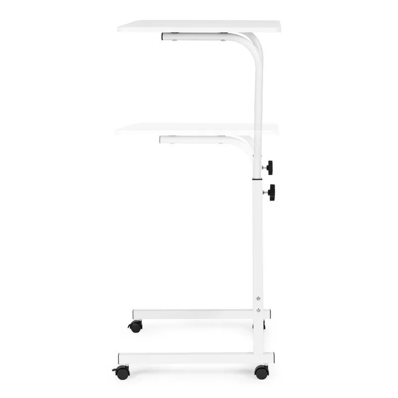 Stolik Kawowy Boczny Biały Pod Laptop 60 x 40 cm