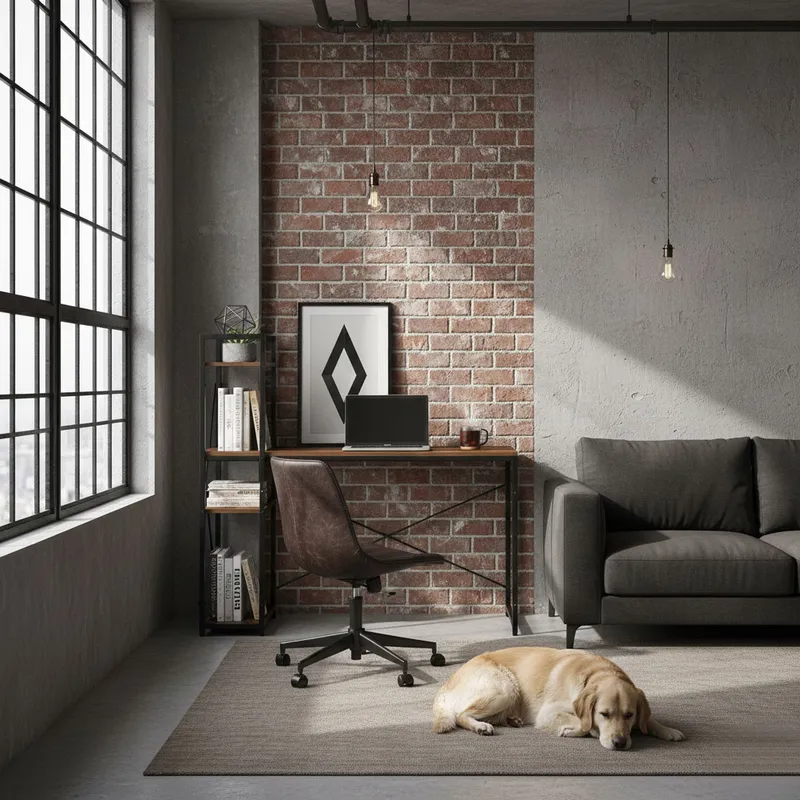 Biurko Z Regałem Drewniane Orzechowe 120 x 60 cm Z 3 Półkami