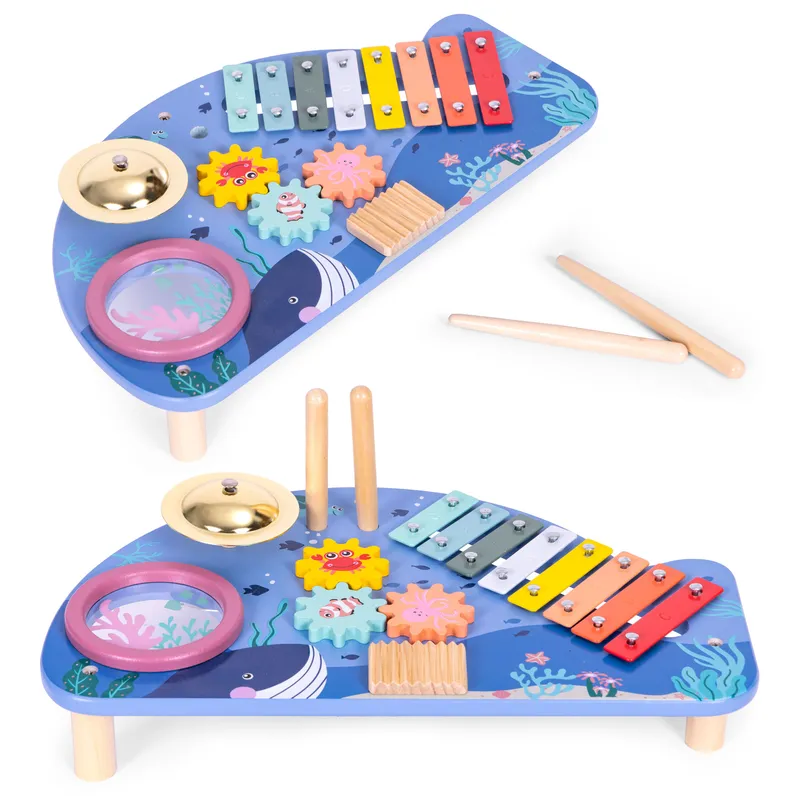 Stolik Z Instrumentami Stół Muzyczny Cymbałki Talerz Perkusyjny