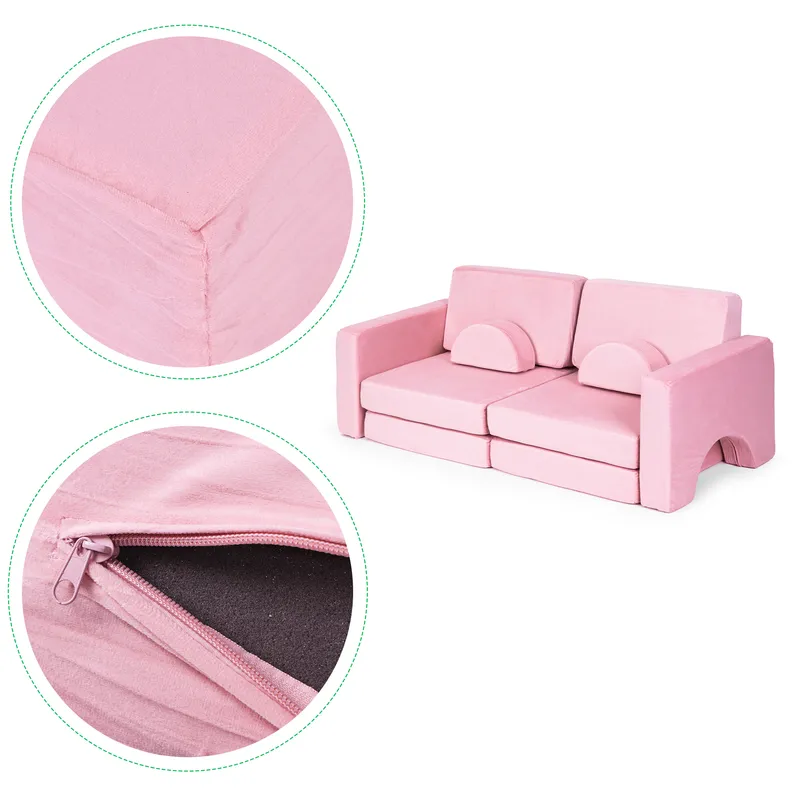 Sofa Do Salonu Składana Modułowa Dla Dzieci Duża 2-OSOBOWA