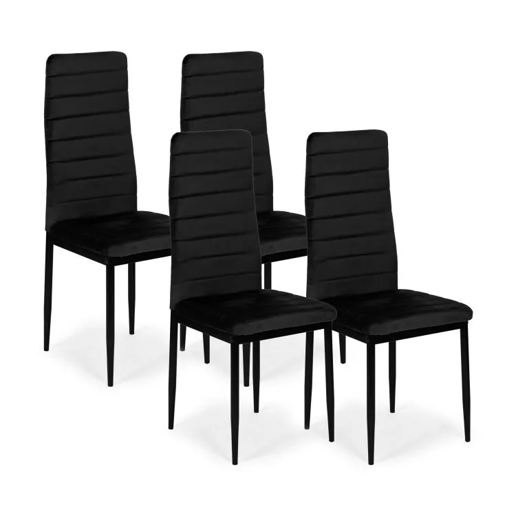 Krzesła Oparciem- Velvet GANDIA - Czarne