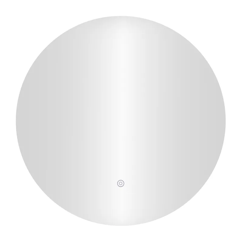 Lustro Ścienne Łazienkowe LED Okrągłe 60 cm Barwy Włącznik