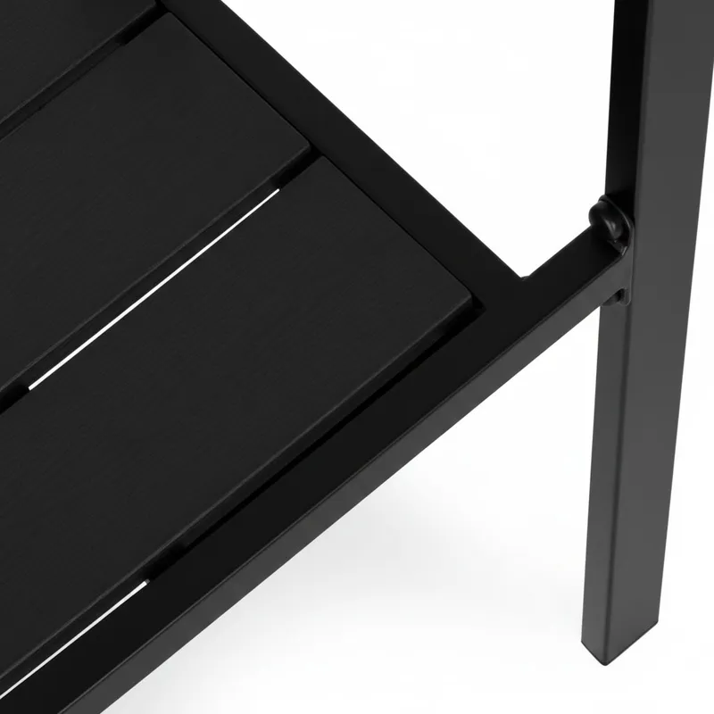 Zestaw 2 Krzeseł Ogrodowych Na Taras Balkon Stal Hdpe PLANK
