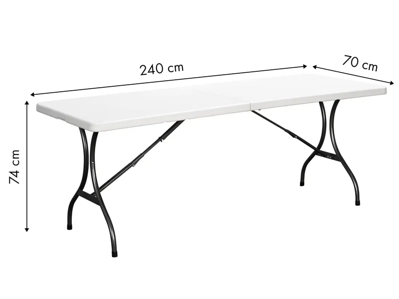 Stół Ogrodowy Składany 240x70 cm Elde