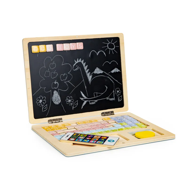 Zabawka Edukacyjna Magnetyczna Laptop Litery Cyfry Premium