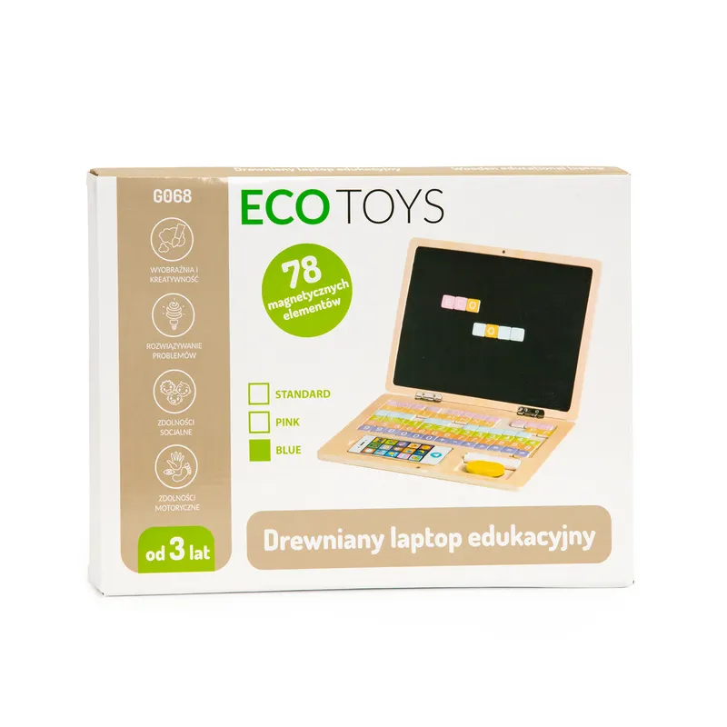 Zabawka Edukacyjna Magnetyczna Laptop Litery Cyfry Premium