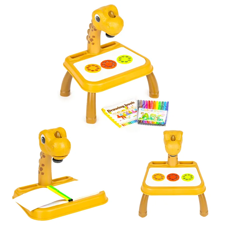 Projektor Tablica Do Rysowania Dinozaur 12 Flamastrów 24