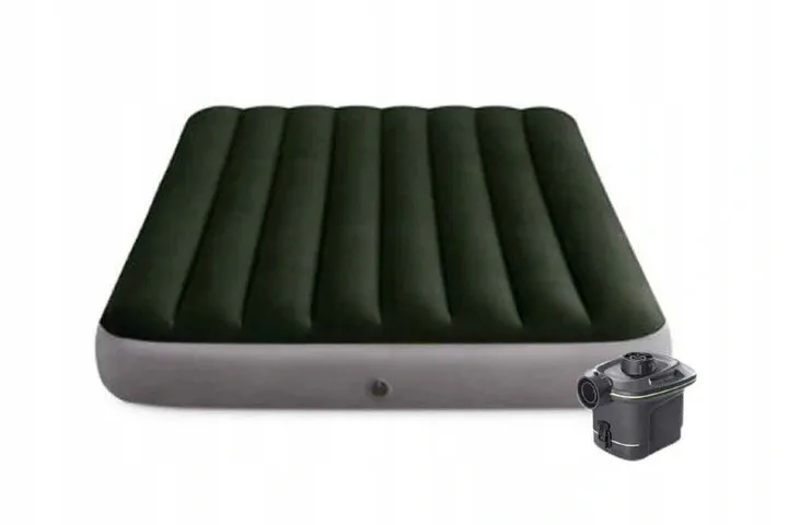 Materac Duży Dmuchany 203x152 cm Dwuosobowy Elektryczna Pompka Gratis