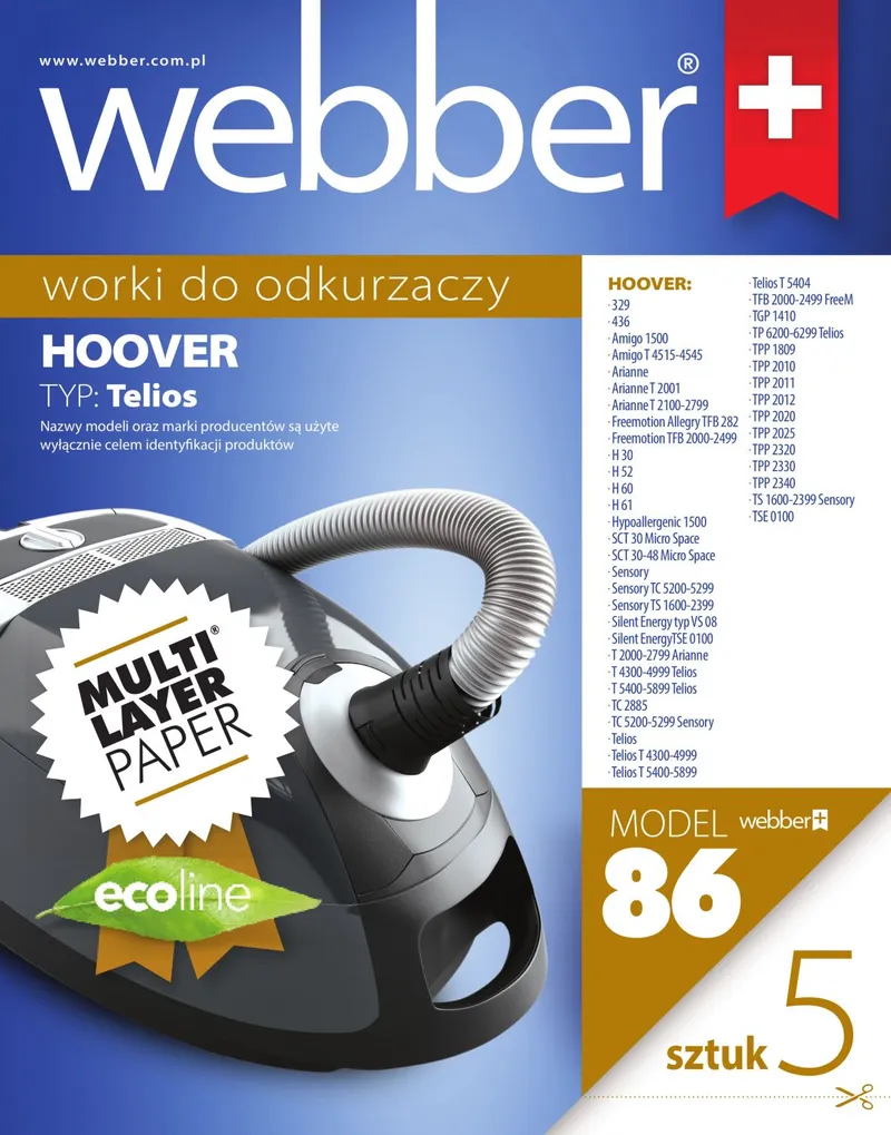 Worki Hoover Telios (86 Multi Layer Paper)
