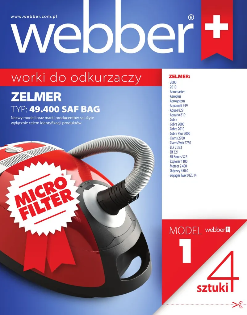 Worki Zelmer 4940 (1 Micro Filter)