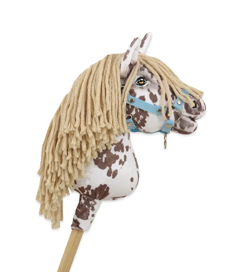 Hobby Horse Mały Koń Na Kiju Premium Tarantowaty TUM-TUM - Biało-Brązowy