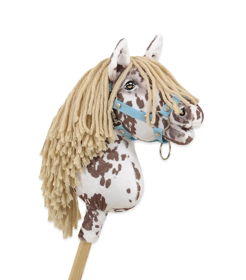 Hobby Horse Mały Koń Na Kiju Premium Tarantowaty TUM-TUM - Biało-Brązowy