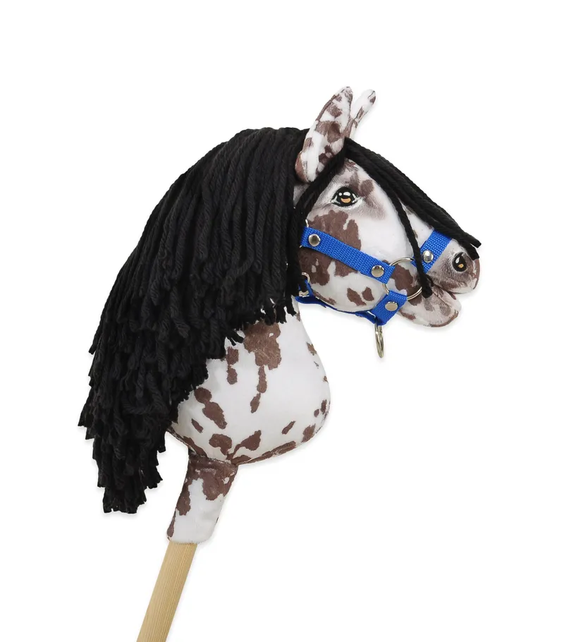 Hobby Horse Mały Koń Na Kiju Premium Tarantowaty TUM-TUM - Biało-Brązowy
