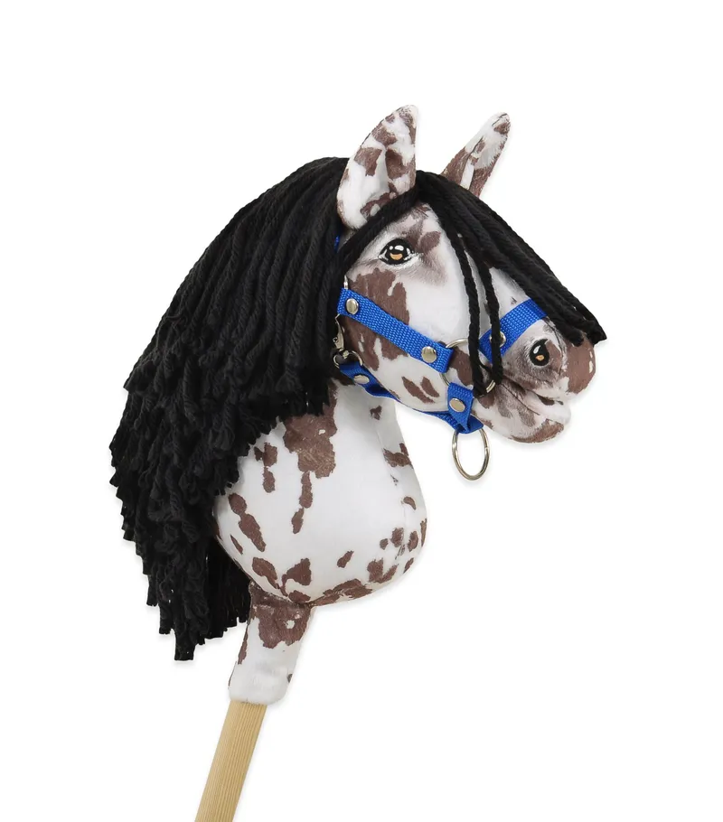 Hobby Horse Mały Koń Na Kiju Premium Tarantowaty TUM-TUM - Biało-Brązowy