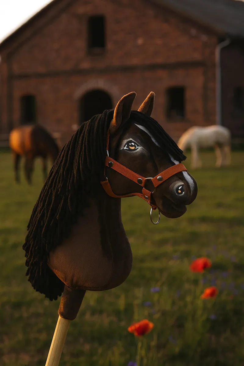 Hobby Horse Duży Koń Na Kiju Premium Ciemnogniady TUM-TUM