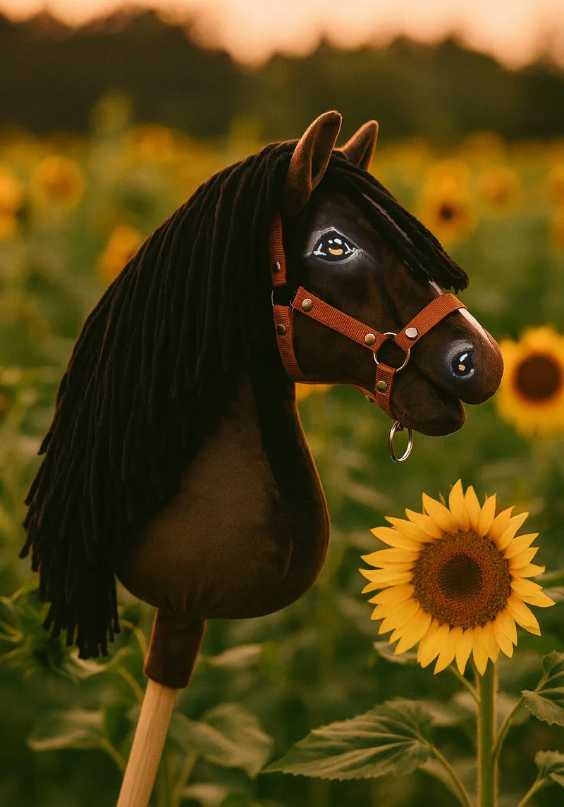 Hobby Horse Duży Koń Na Kiju Premium Ciemnogniady TUM-TUM
